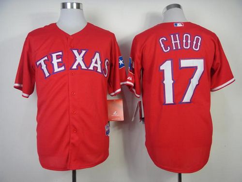 Rangers #17 Shin-Soo Choo Red Cool Base Stitched MLB Jersey
